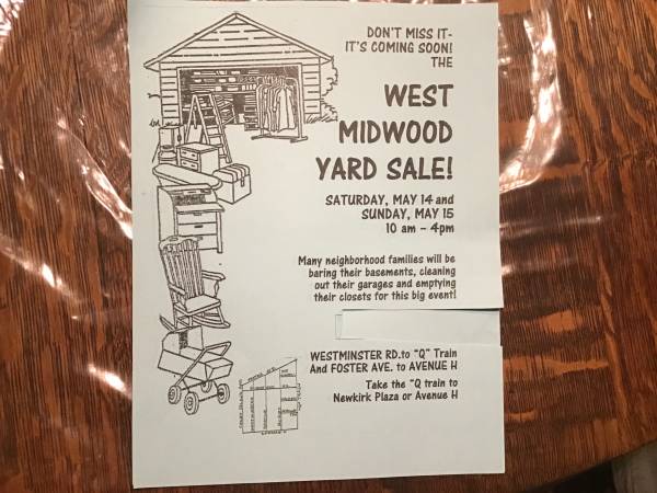 WEST MIDWOOD YARD SALE