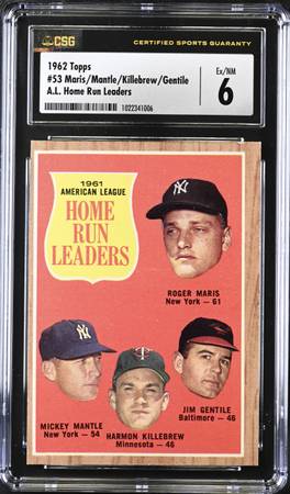 Mickey Mantle Willie Mays Hank Aaron Willie McCovey Maris Graded Cards