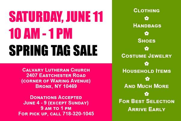 SPRING TAG SALE