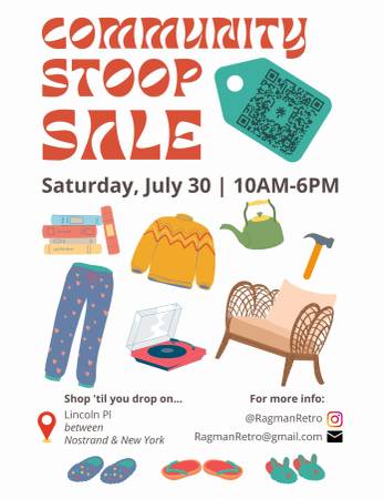 COMMUNITY STOOP SALE IN CROWN HEIGHTS!