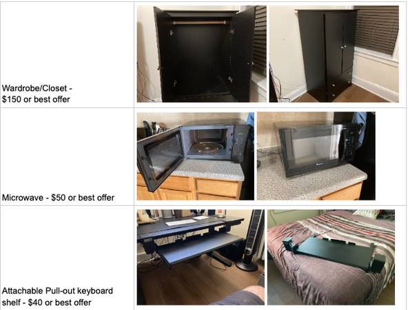 Moving Sale – free to OBO