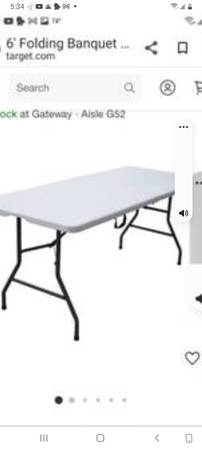 Moving Sale 6 foot folding table