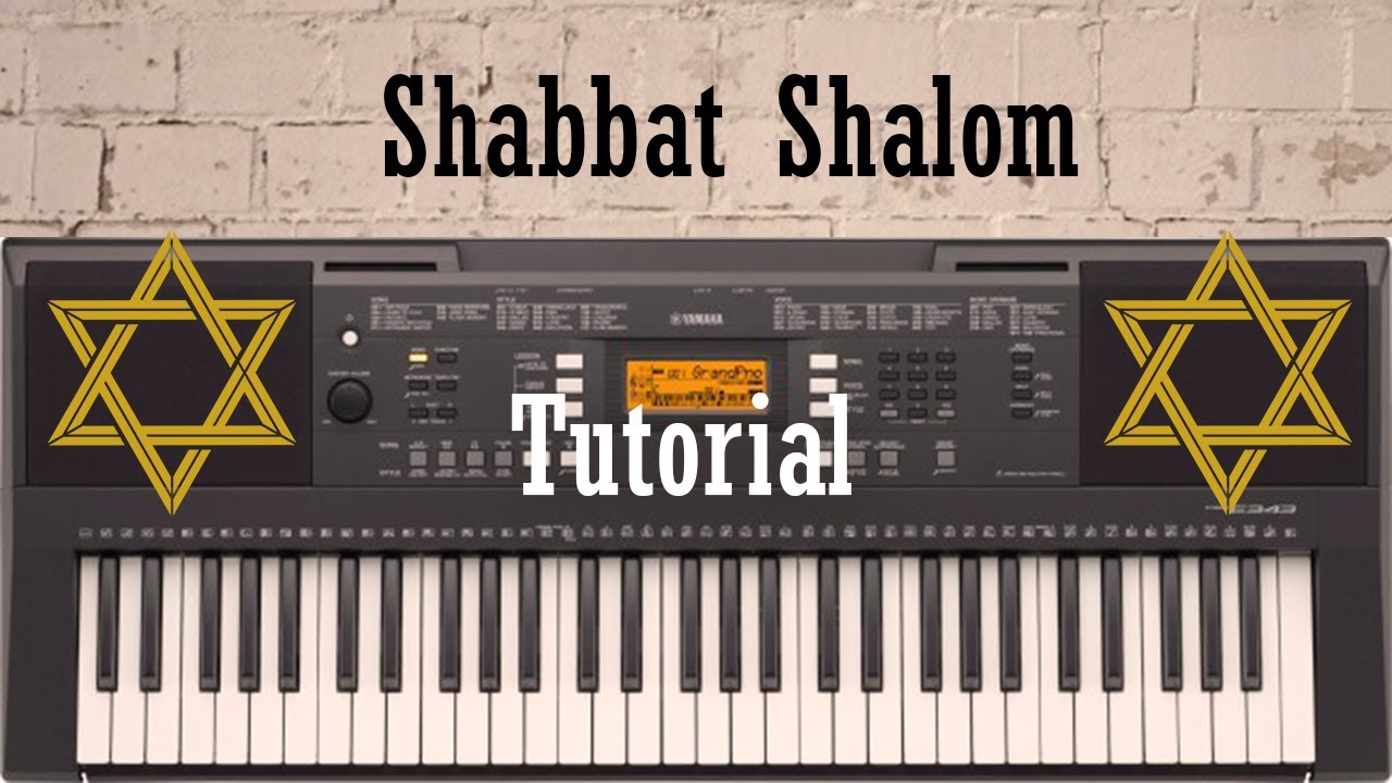 Shabbat Shalom para piano melodía con acompañamiento