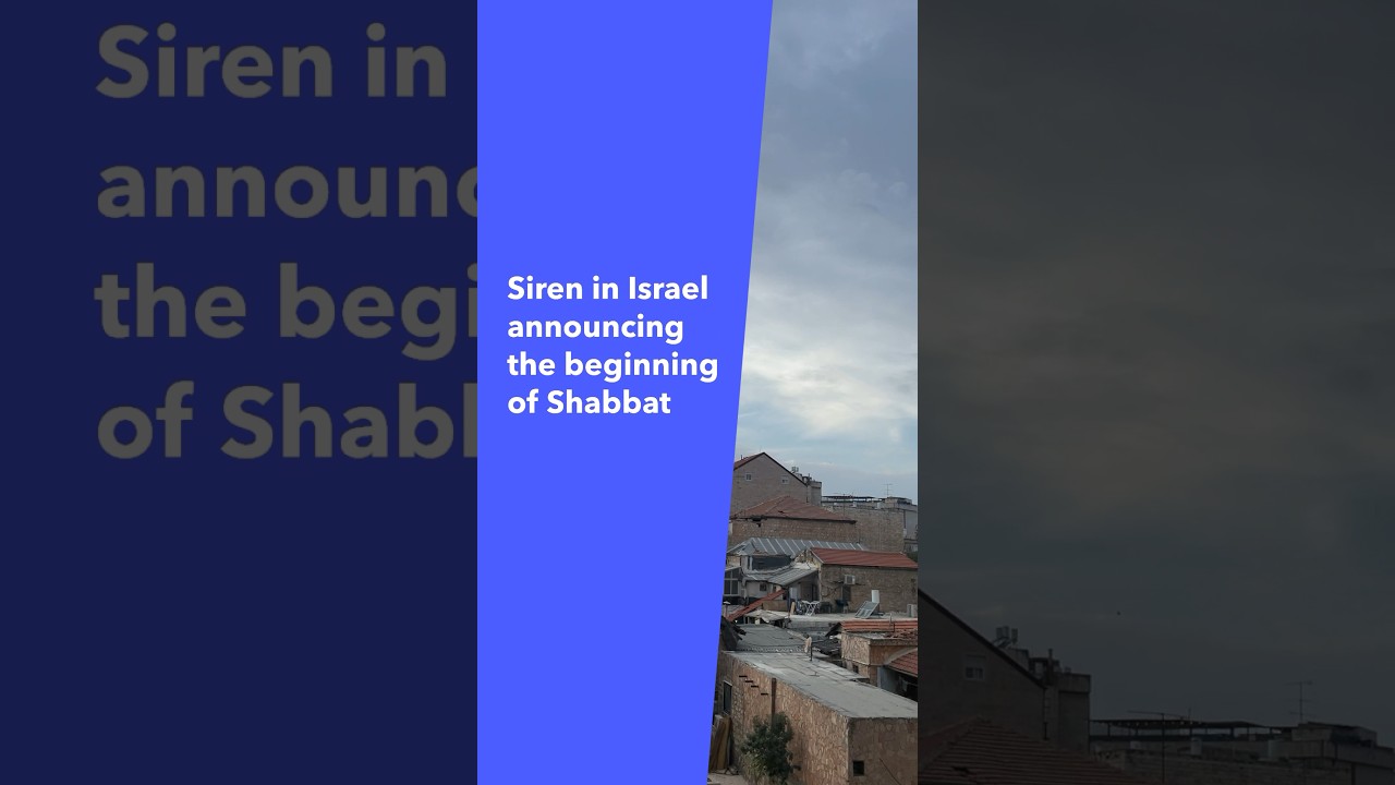 Siren in Israel…announcing the beginning of Shabbat #shorts